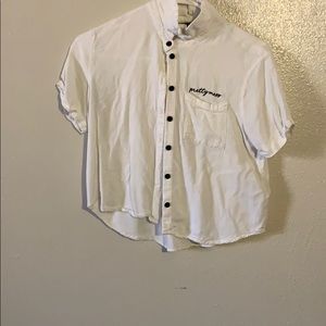 Button up crop top